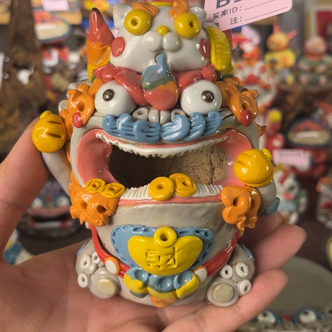 泥塑纯手工茶宠摆件