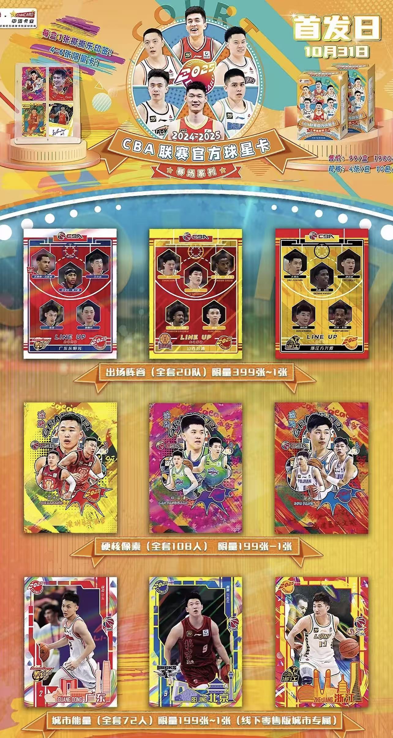 【组队】中体卡业CBA联赛官方球星卡赛场系列