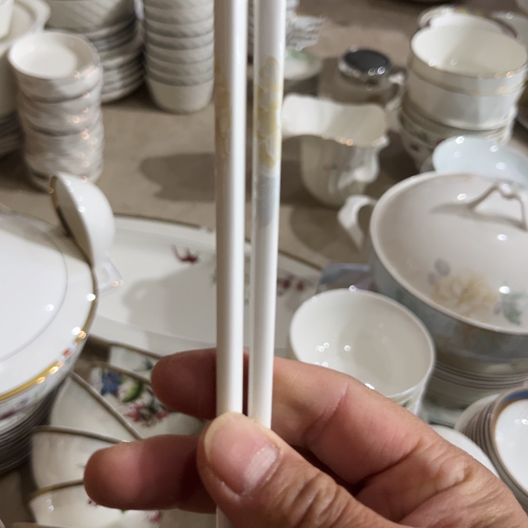 瓷片清雅陶瓷筷子十双哇塞