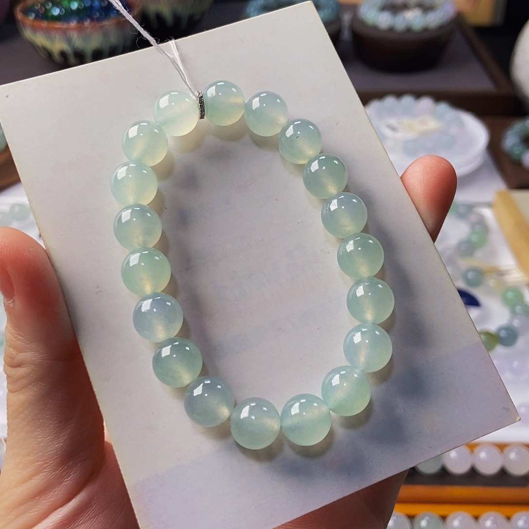 定制翡翠未镶嵌翡翠手串卡10