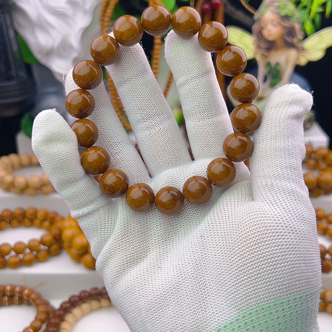 无***祖紫金鼠手串13尺寸半实心光珠