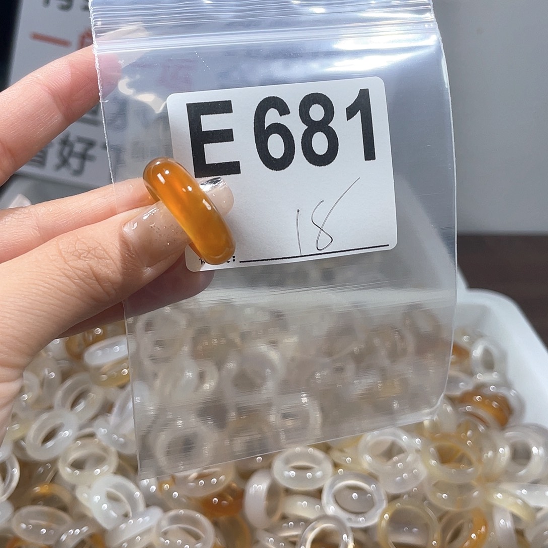 玛瑙/玉髓戒指合金681