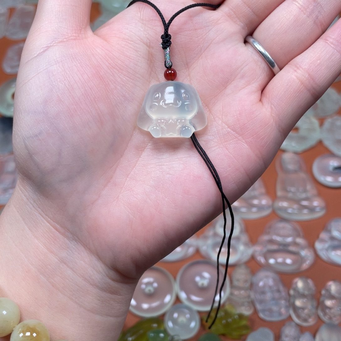 暖***暖蛇纹石玉银S925镶嵌颈饰