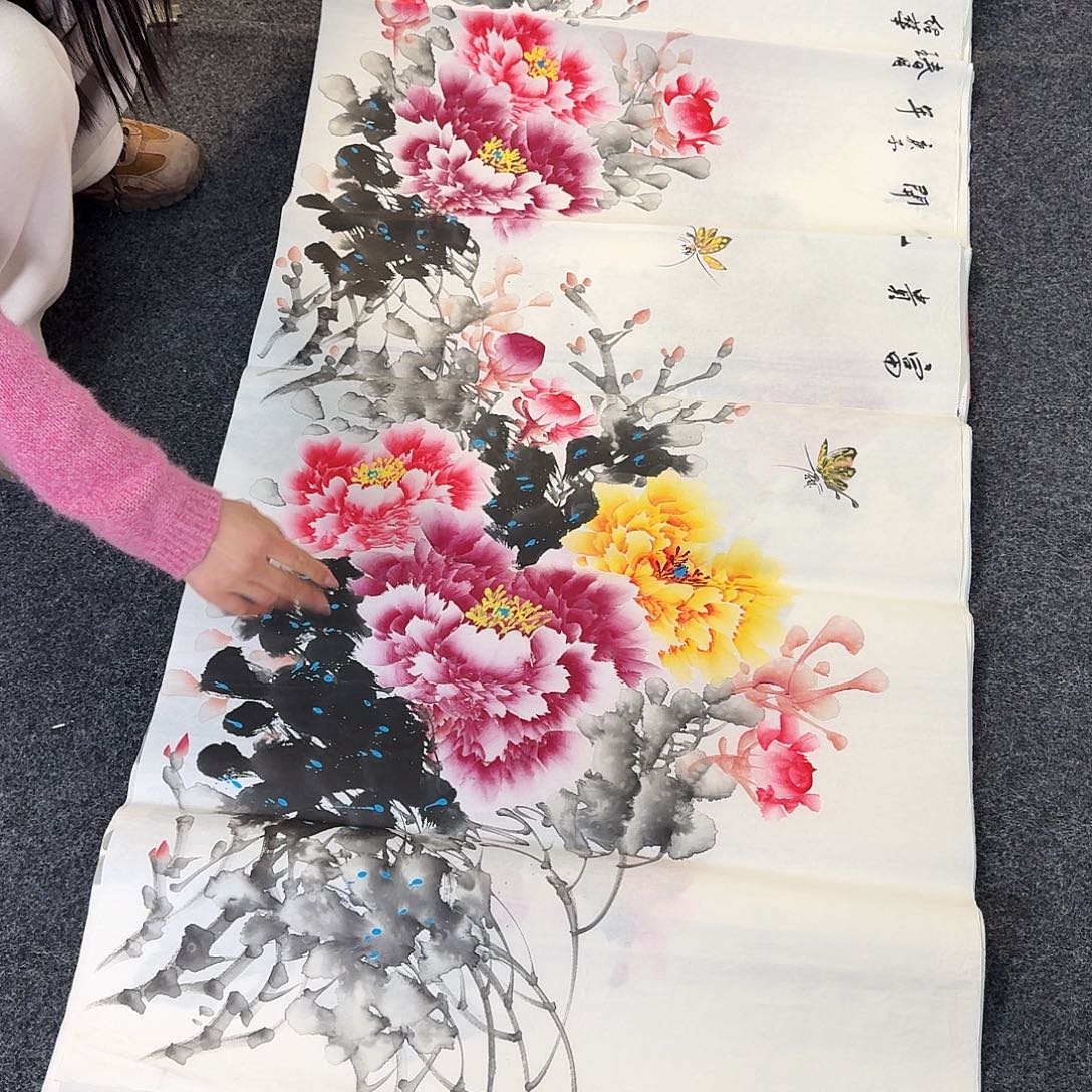 纯手绘国画作品好看四尺