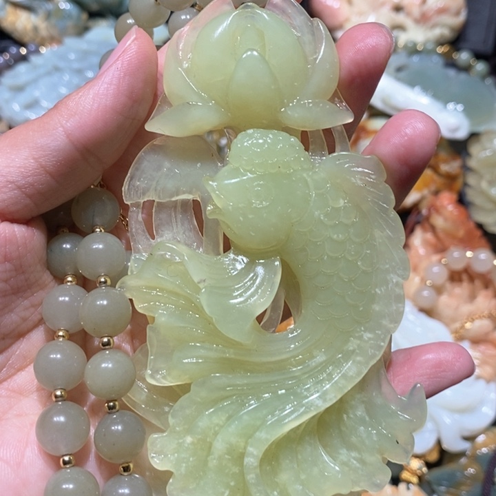 岫玉毛衣链未镶嵌