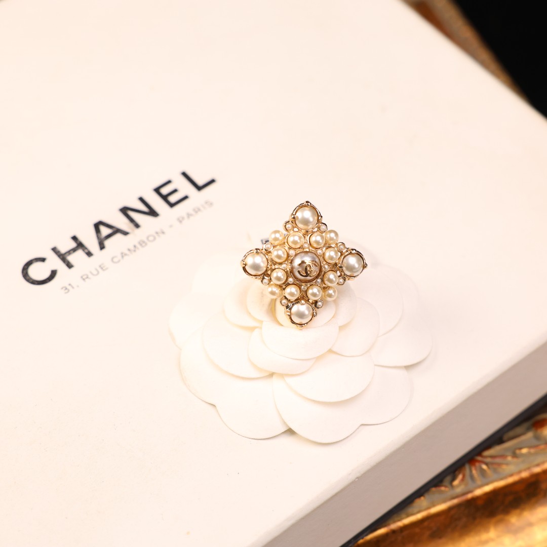 95新 Chanel/香奈儿 柚礼中古/香奈儿珍珠戒指lz511535