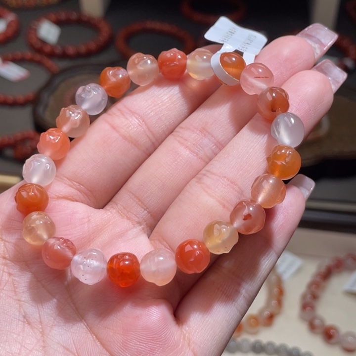 南红玛瑙多宝佛头 8+未镶嵌