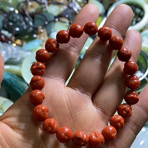 南红玛瑙手链未镶嵌一个