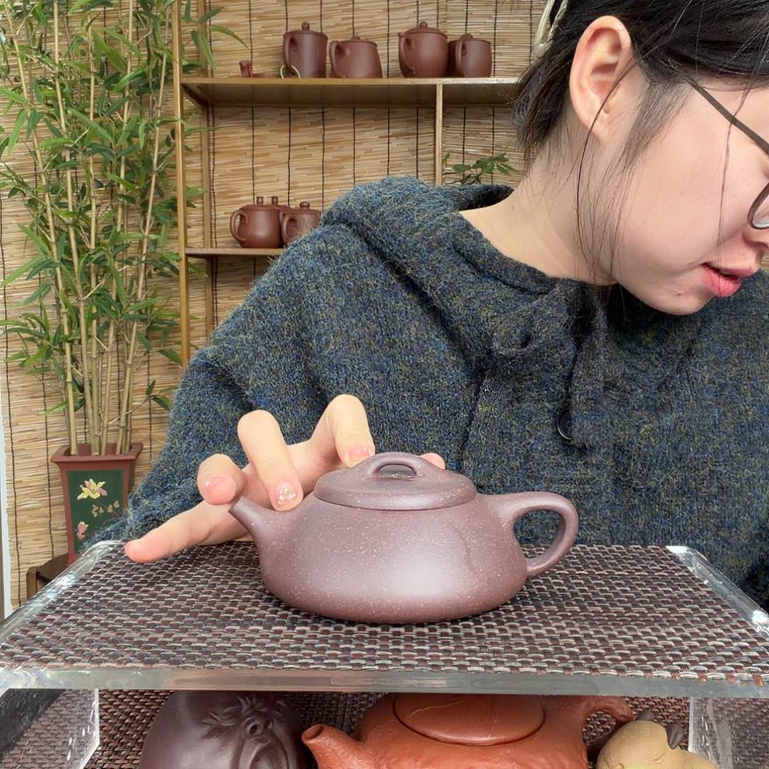 茶壶紫砂原矿大水潭深井紫泥纳瓢没礼盒微瑕200CC左右