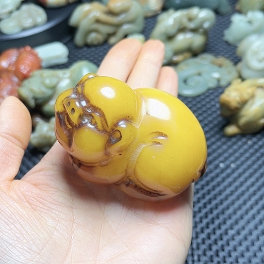 白玉菩提吊坠摆件