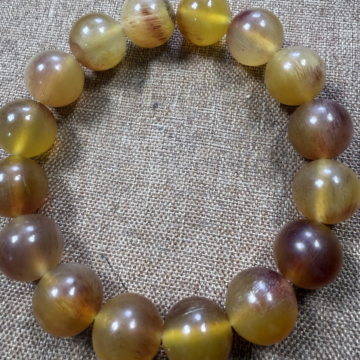 非金属木质手链 手链驴蹄纯蜜色暴血正圆1.4纯蜜色稀有念珠