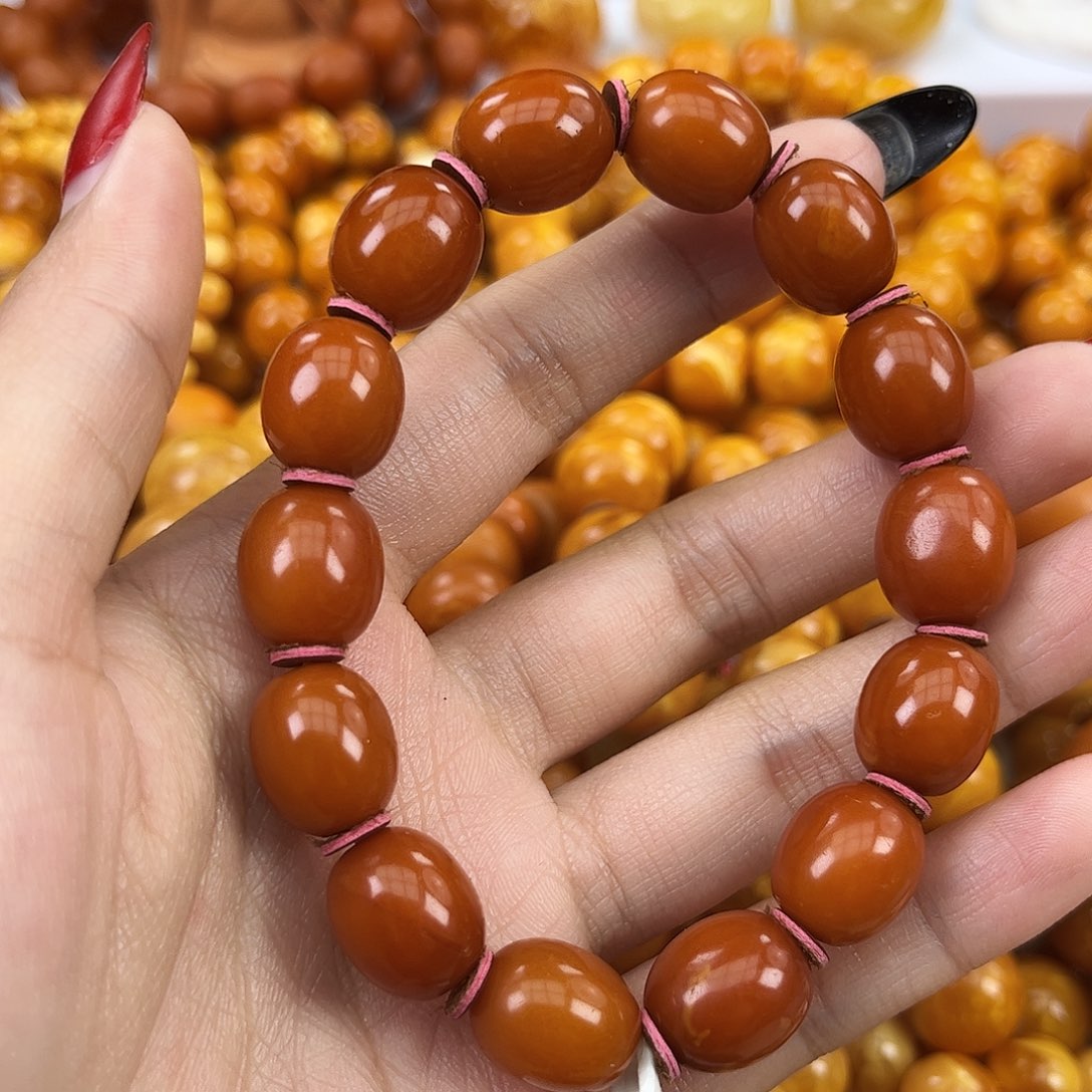 琥珀颈饰未镶嵌蜜蜡