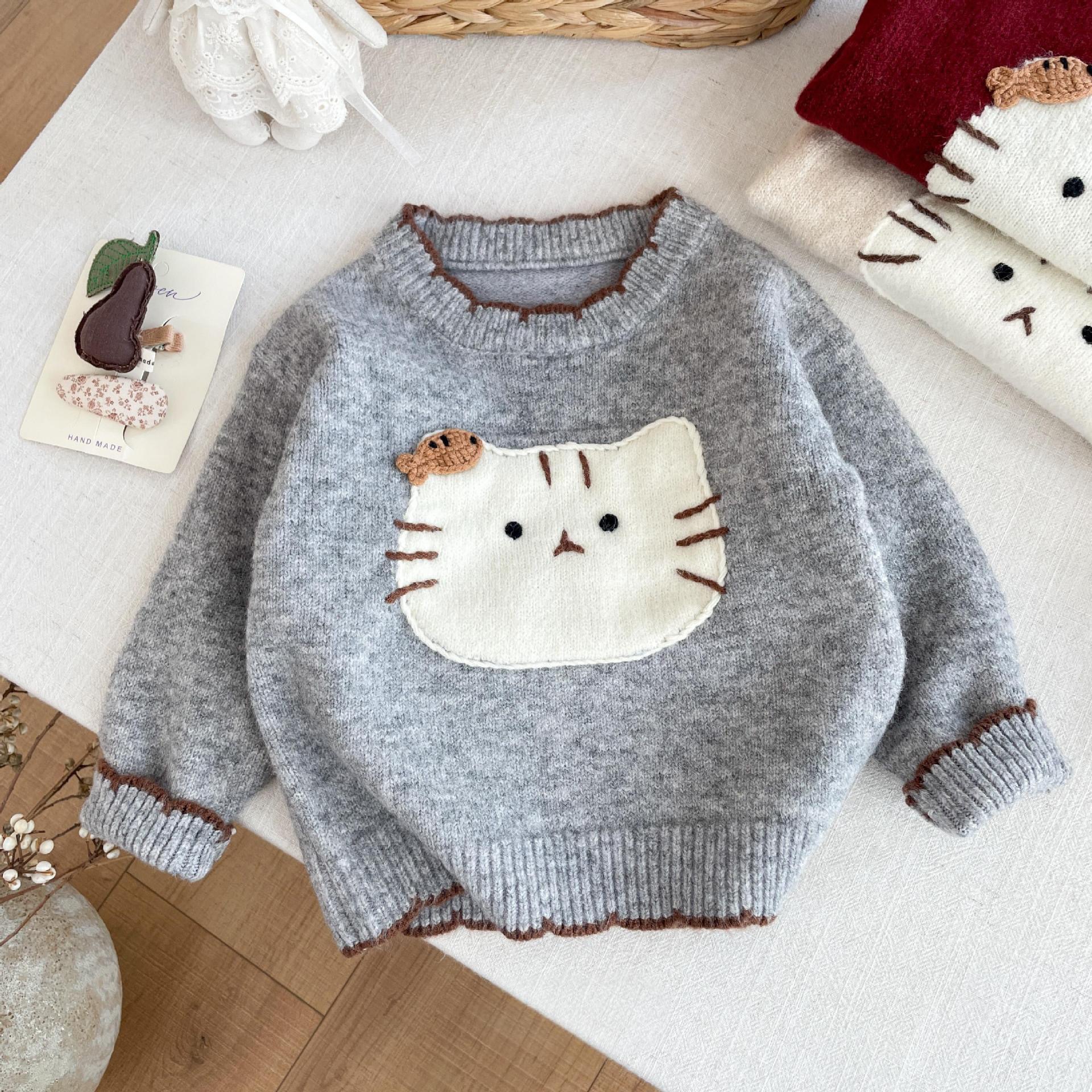 田小苏-儿童时髦毛衣-猫咪