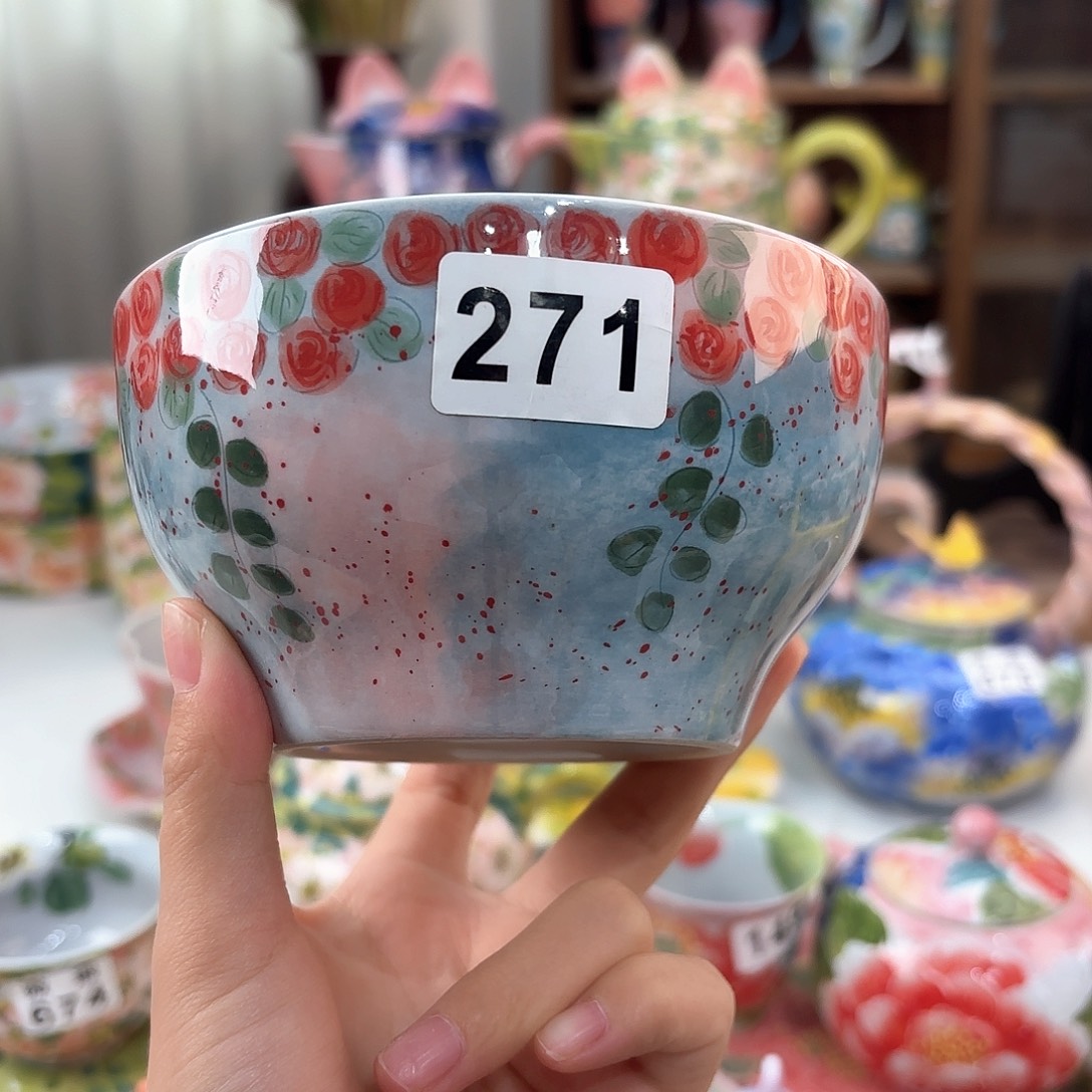 景德镇手绘高温釉下彩陶瓷茶具