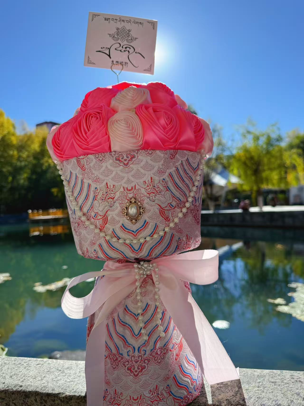 藏式手工花束粉色系精致设计少女粉款式送礼佳选