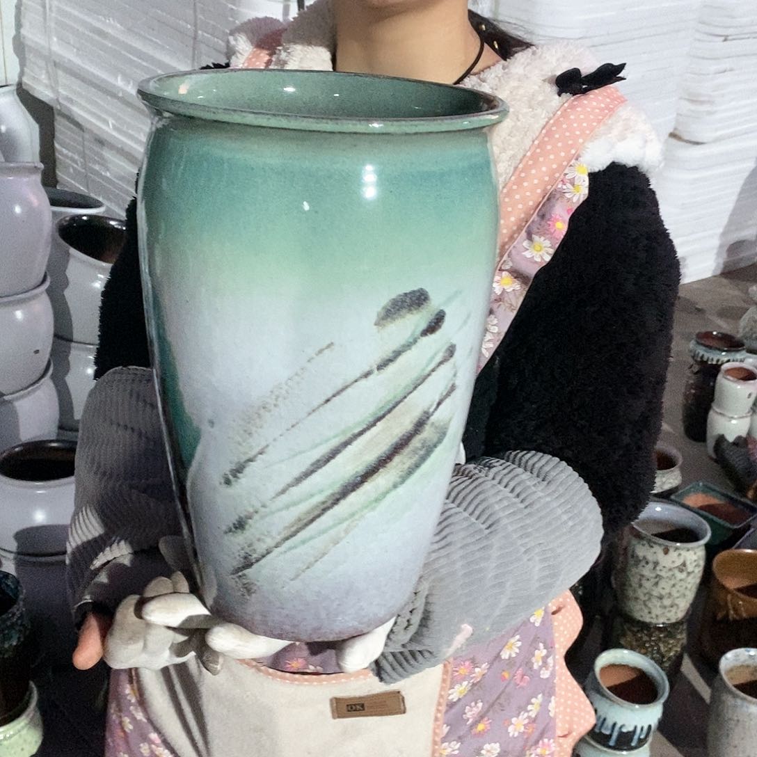 紫砂花盆瑕疵口20高31