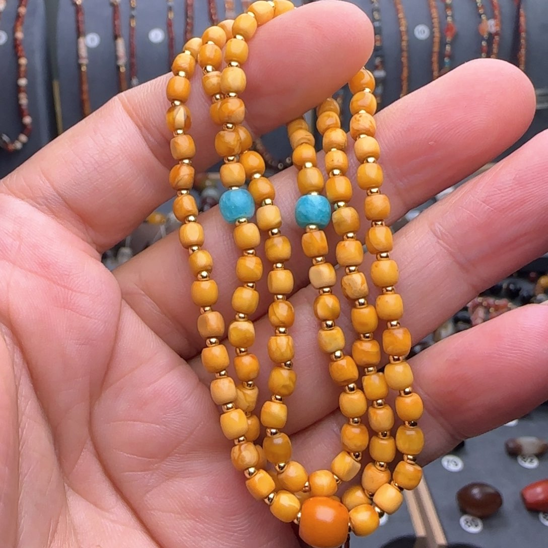 蜜蜡颈饰未镶嵌蜜蜡