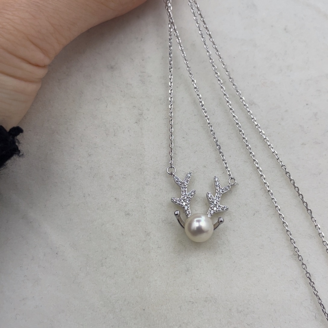 海水珍珠颈饰银S925镶嵌