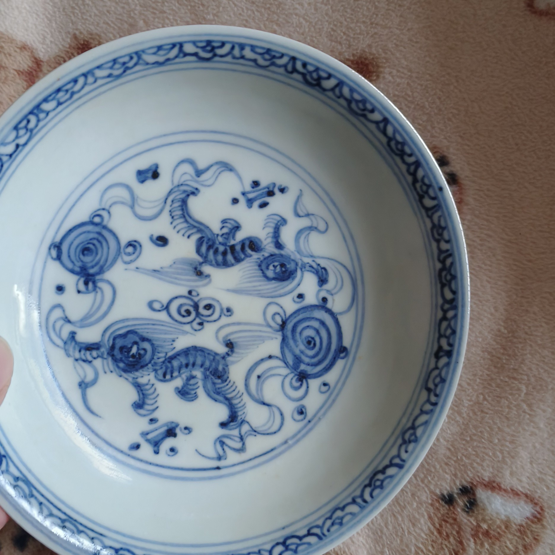 一件精美青花小盘了全品