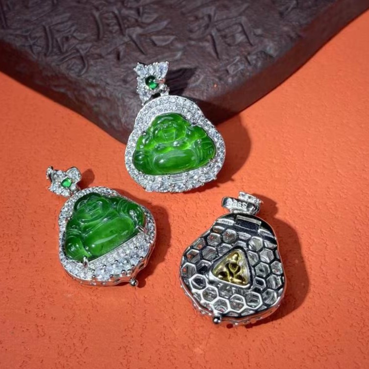 李书锦珠宝翡翠绿佛公吊坠 BY A191 1125 F【拍一发一】多样性发货