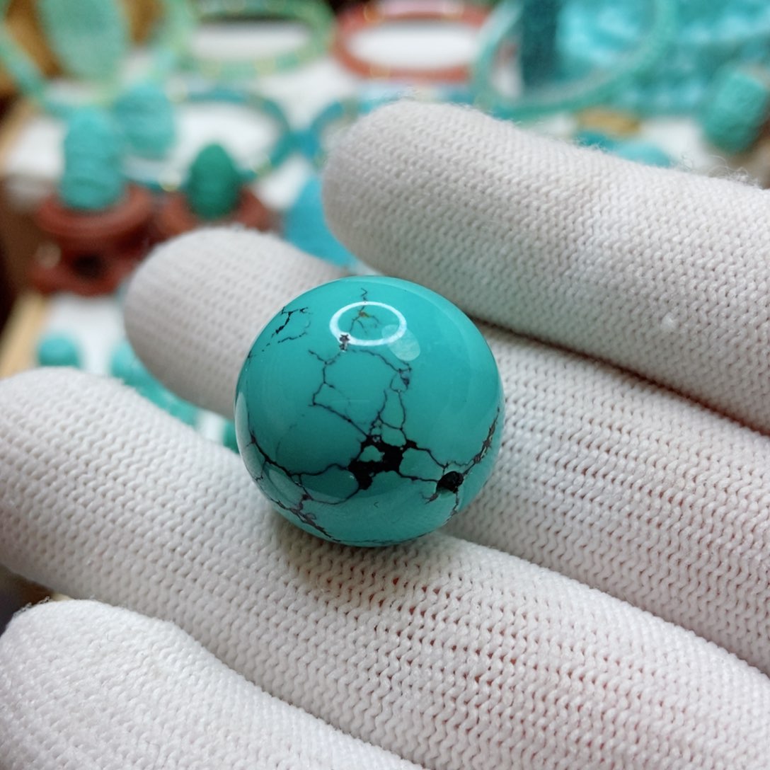 绿松石珠子未镶嵌