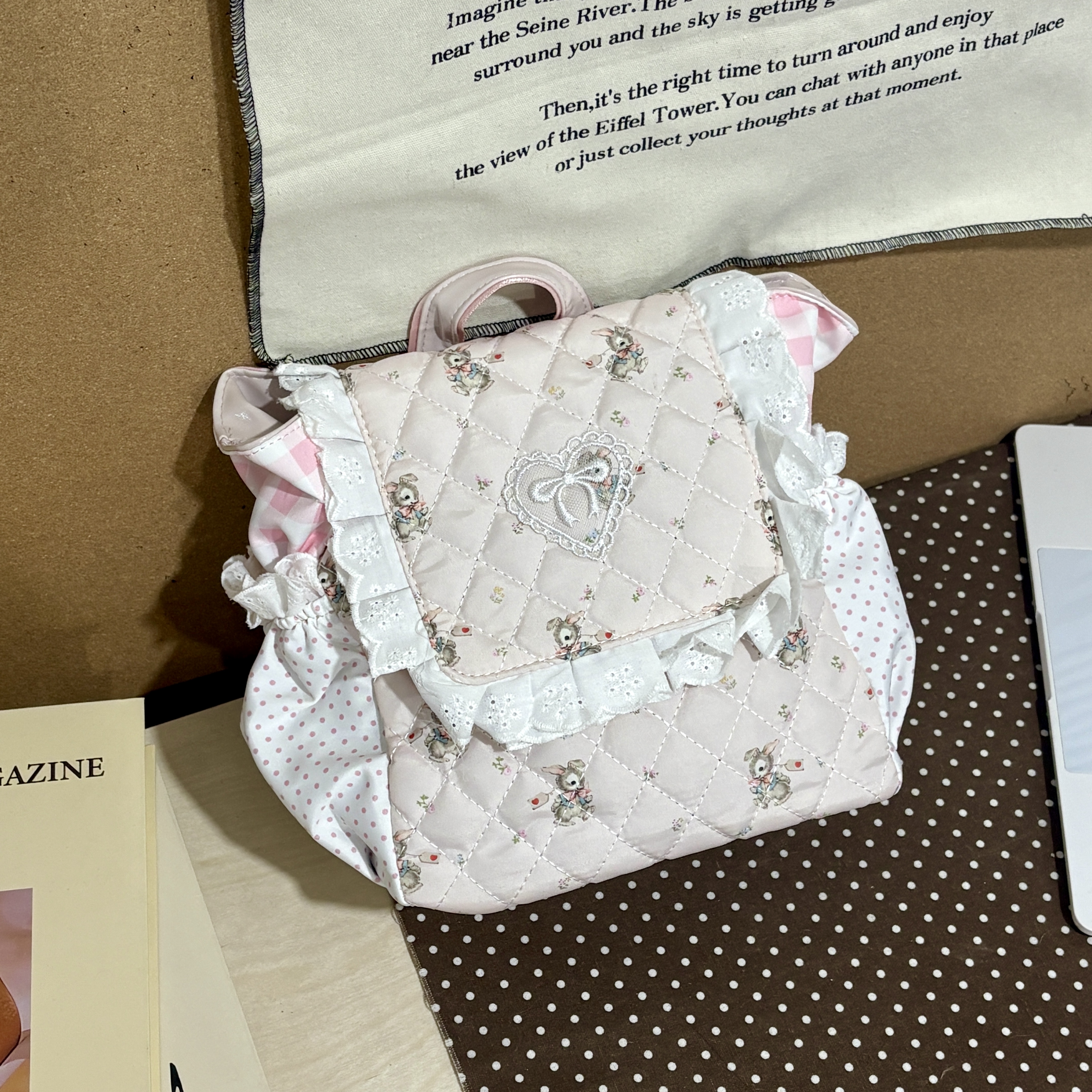 JuanJuan自制甜美双肩包e211