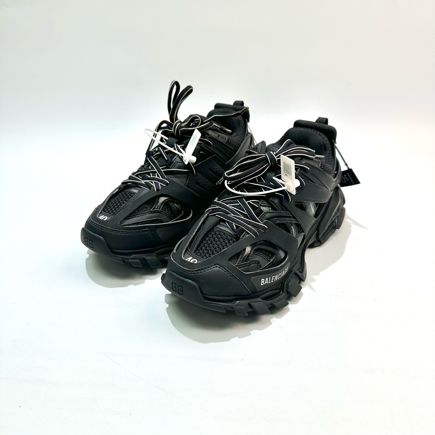 99新 Balenciaga/巴黎世家 40码 纯黑Track1.0老爹鞋 SY0351