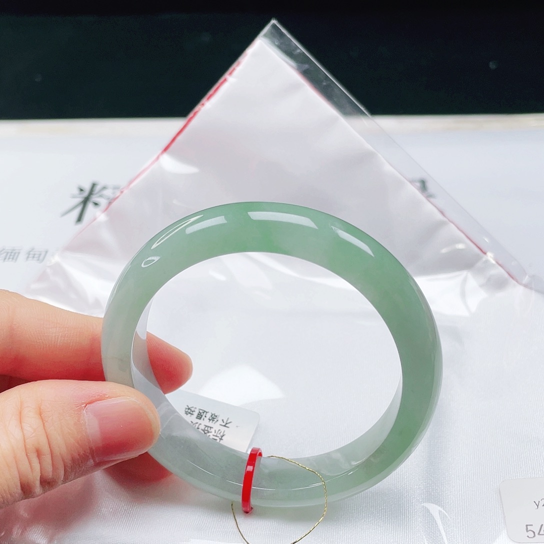 翡翠未镶嵌手镯54➕圈口