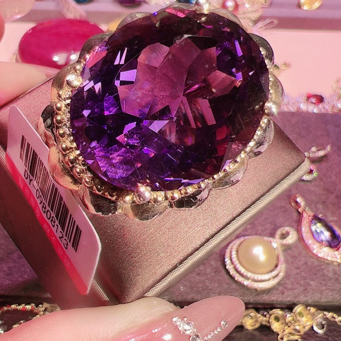 紫晶紫水晶银S925镶嵌