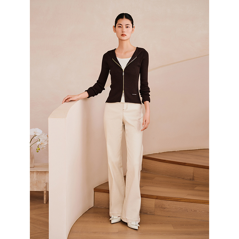 YINER音儿新款气质时尚休闲优雅撞色假两件针织衫8C65106356