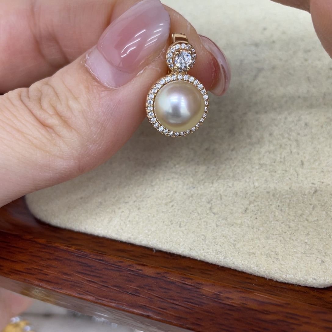 银S925镶嵌颈饰海水珍珠