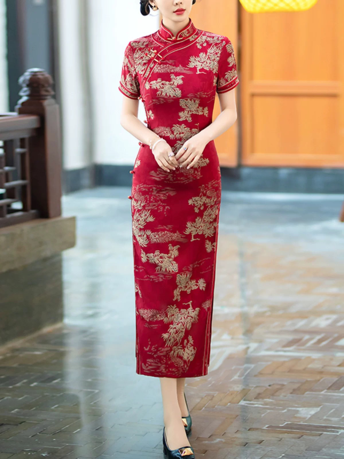 798-新款 绝美改良旗袍夏季2025日常可穿民国妈妈婚宴晚礼服气质