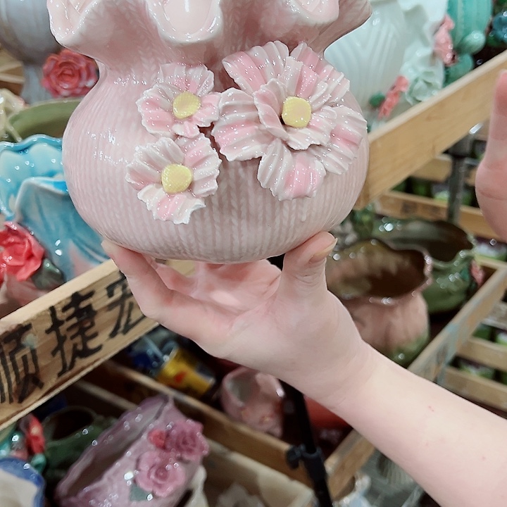 有孔，凑单福利满10元发货陶瓷多肉花盆！