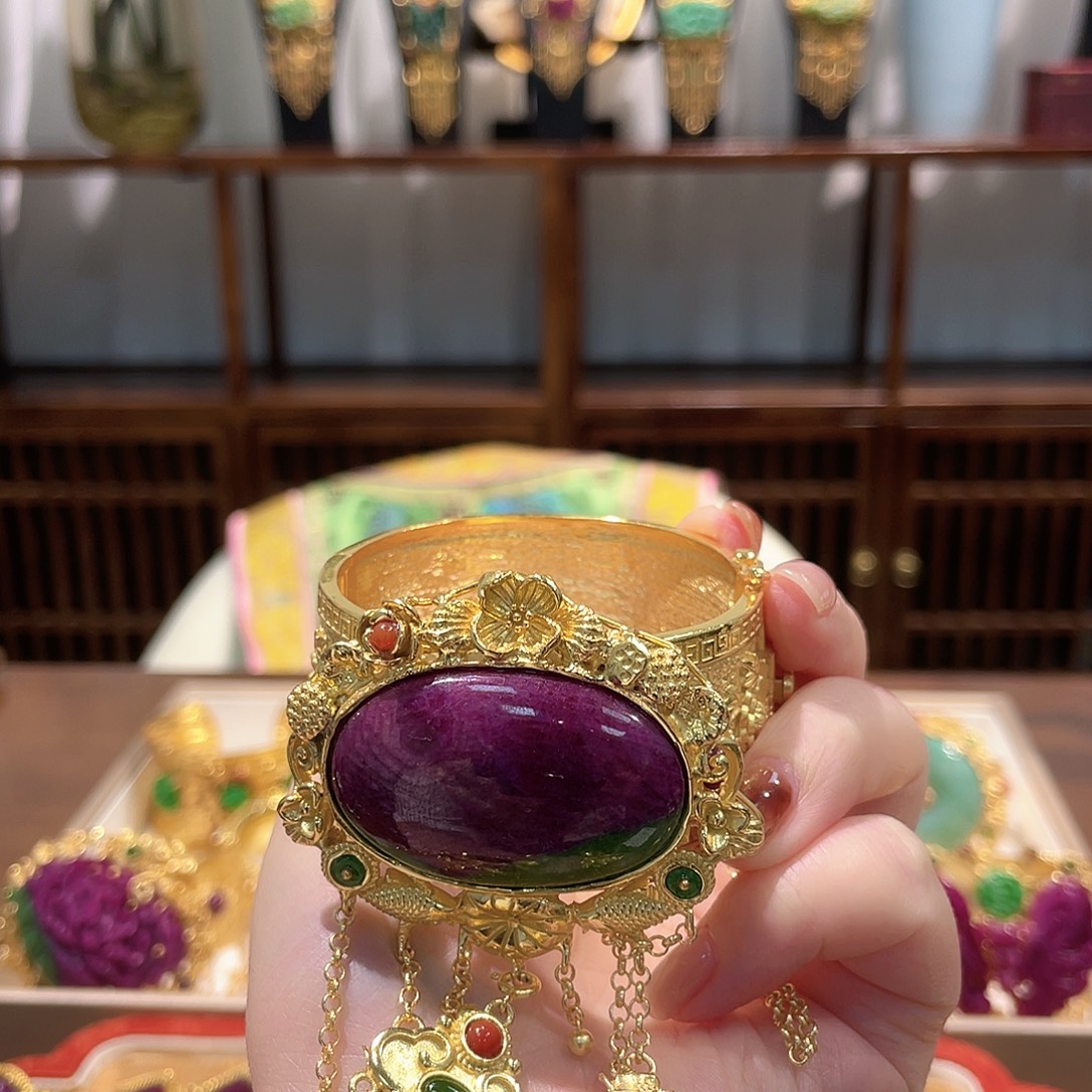 锦纶非金属手镯红宝