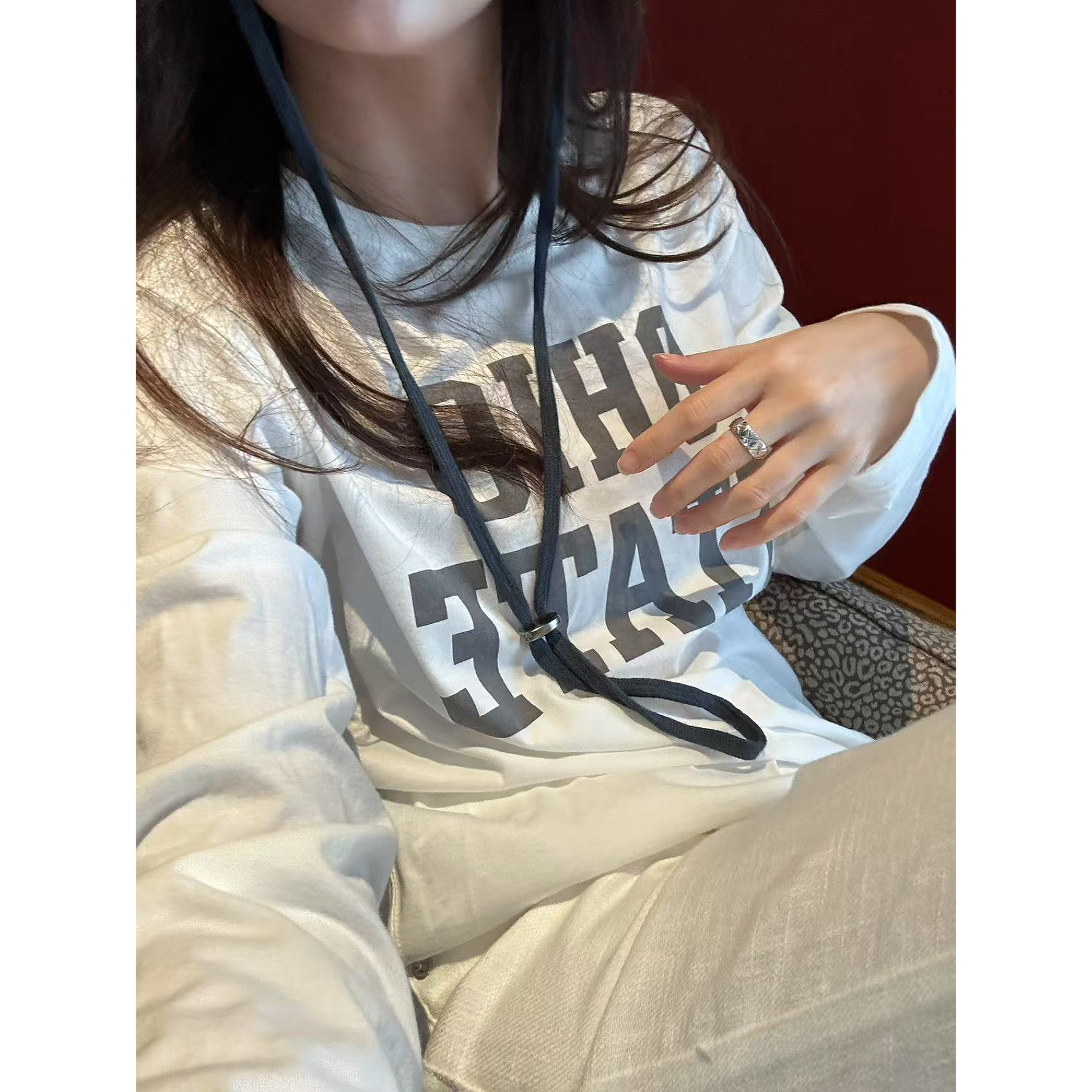 bala&mangosteen 【特】字母纯棉百搭显瘦 长袖T No退No换！