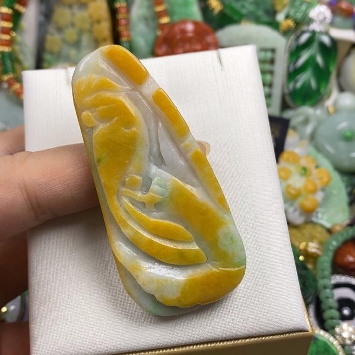 翡翠未镶嵌吊坠(赠链)