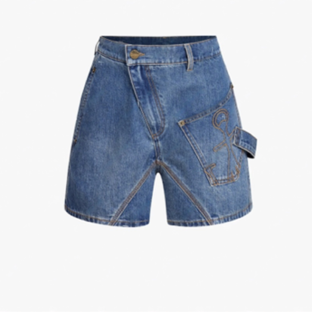 雨夜牛仔短裤复古水洗工艺不对称解构剪