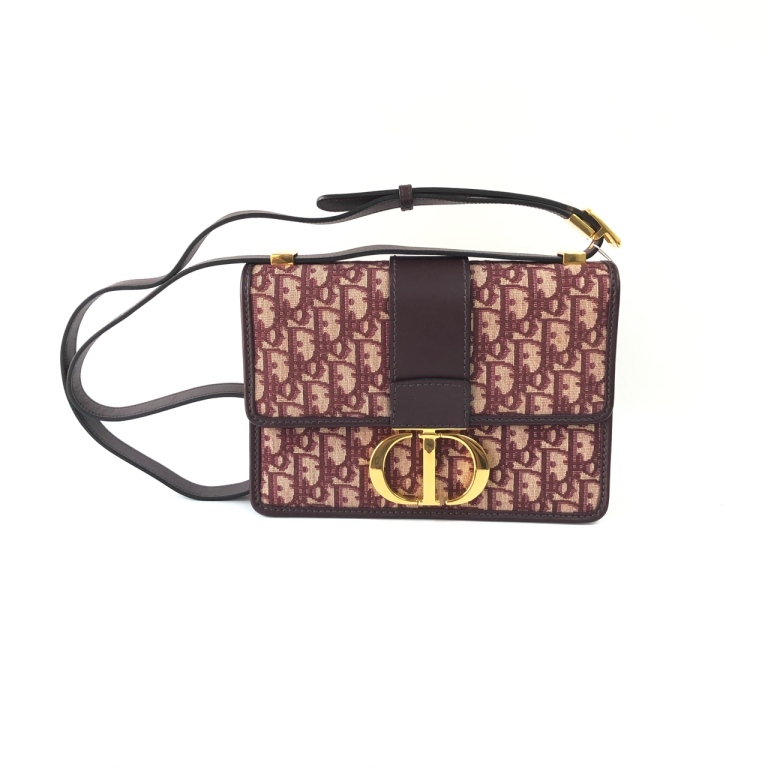 95新 DIOR/迪奥 安洁利严选 Dior酒红色蒙田单肩包 WHL502104H