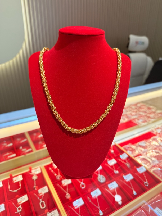 足银银制品 足银项链，龙骨项链