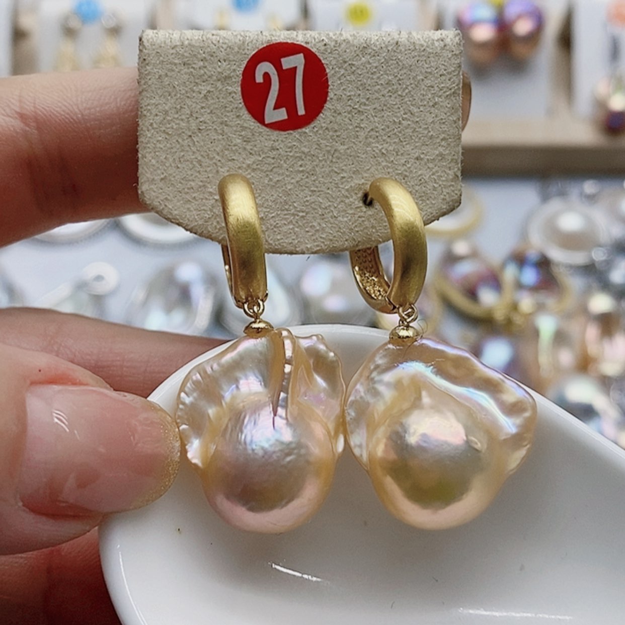 【闪购商品】淡水珍珠耳饰银S925镶嵌