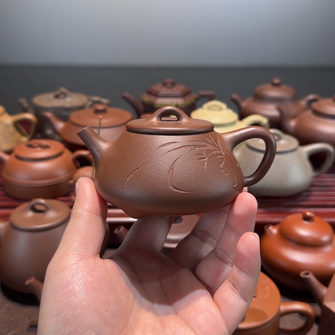 紫砂茶壶大**声平盖石瓢紫砂壶