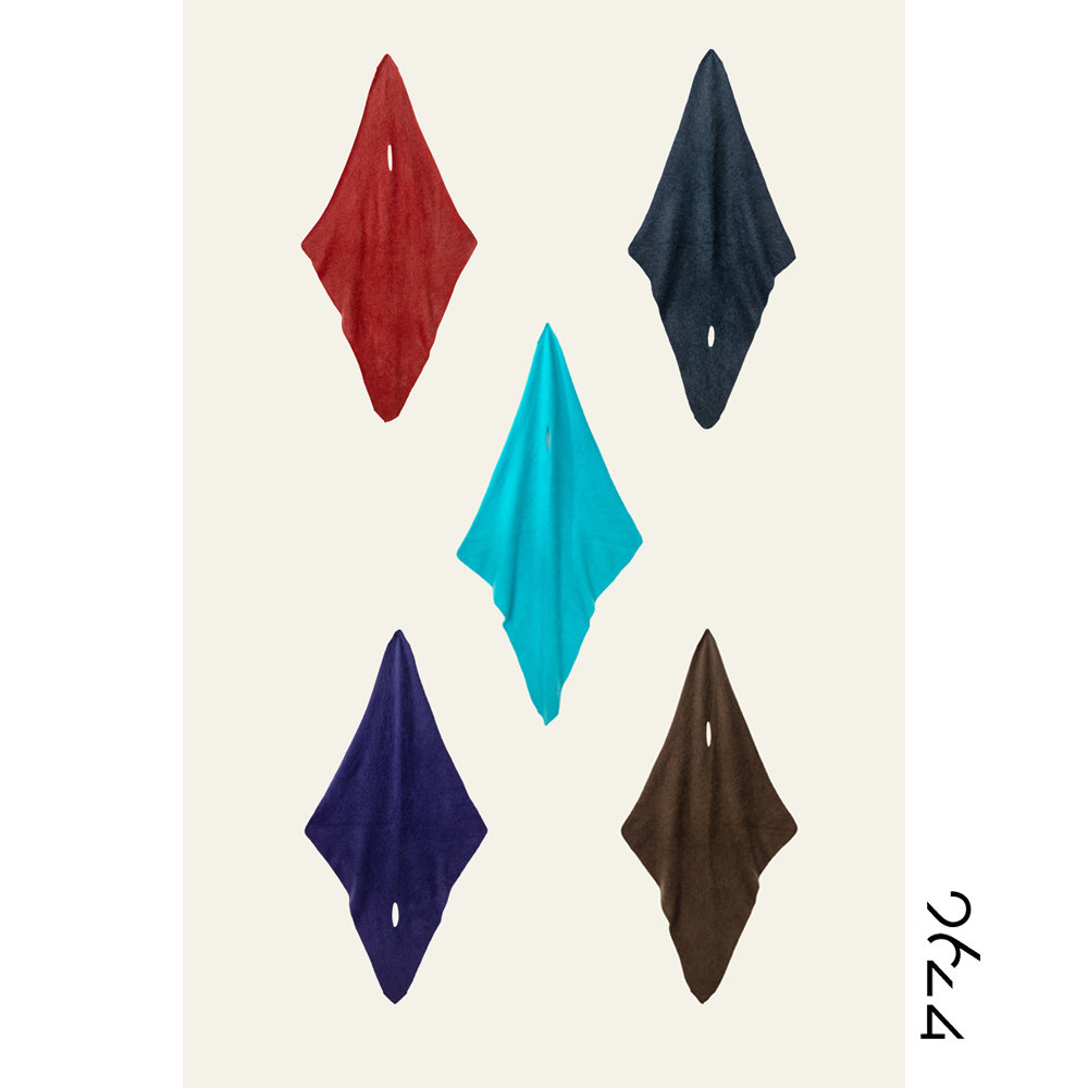 【酥油茶】羊毛羊绒拉毛菱形折叠女装针织三角围巾08