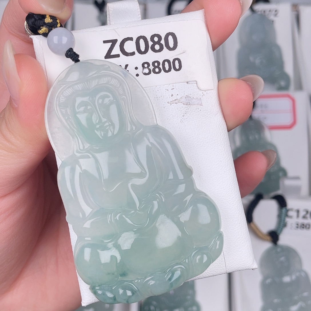 翡翠未镶嵌颈饰zc080
