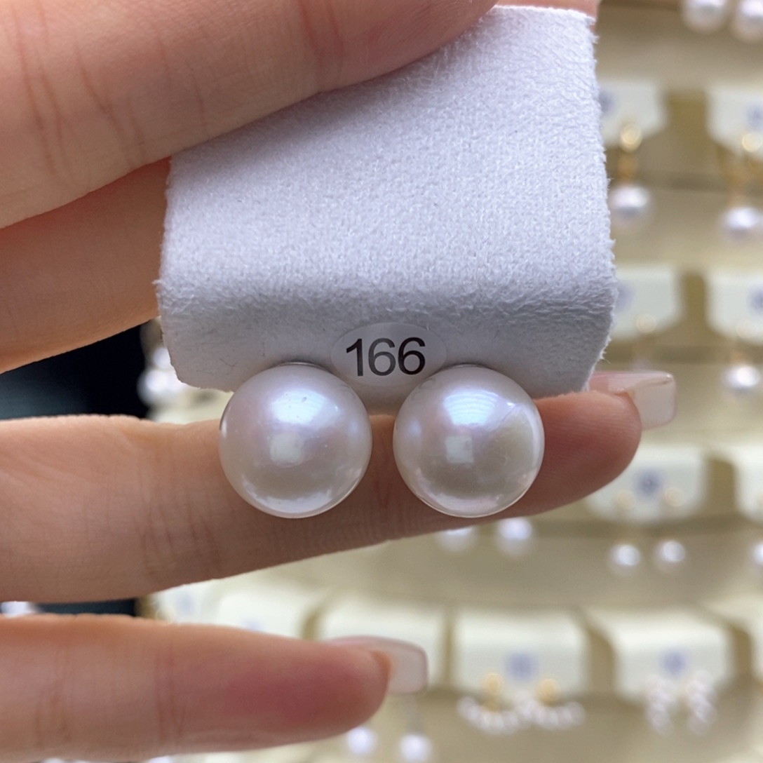 淡水珍珠耳饰银S925镶嵌