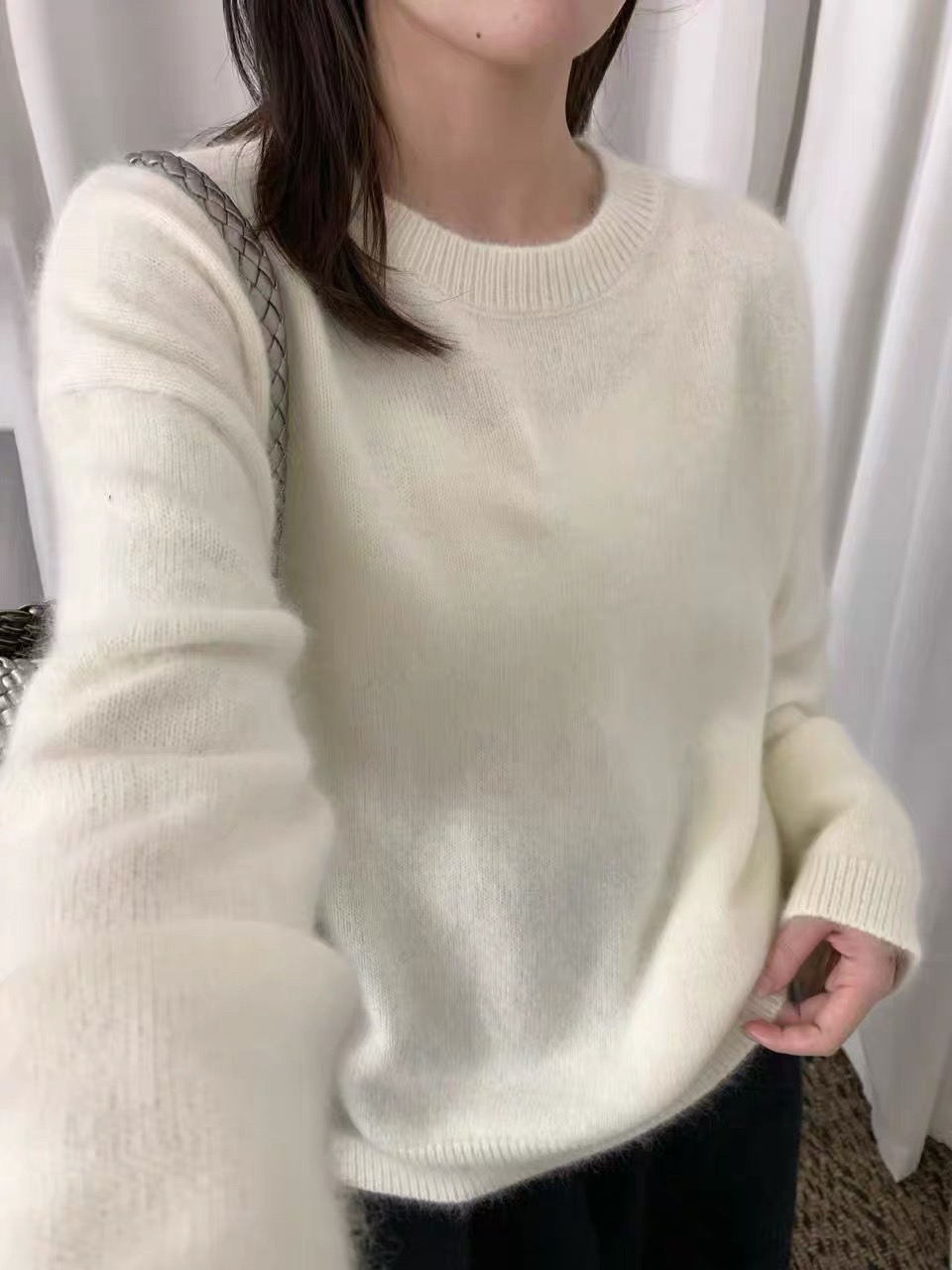 羊毛羊绒衫圆领打底衫 圆领