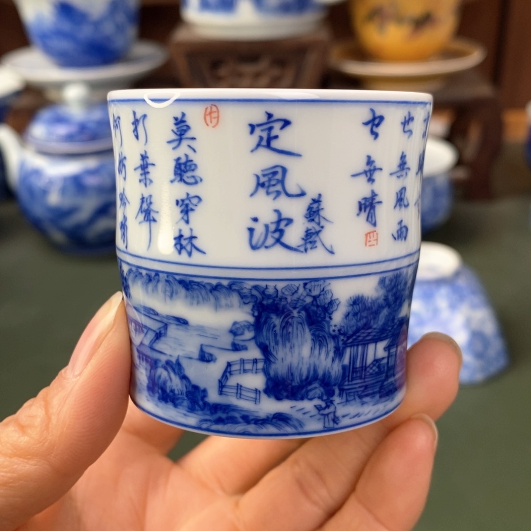 杯景德镇陶瓷手工手绘