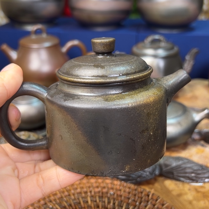 陶搬***已柴烧坭兴陶150cc瑕