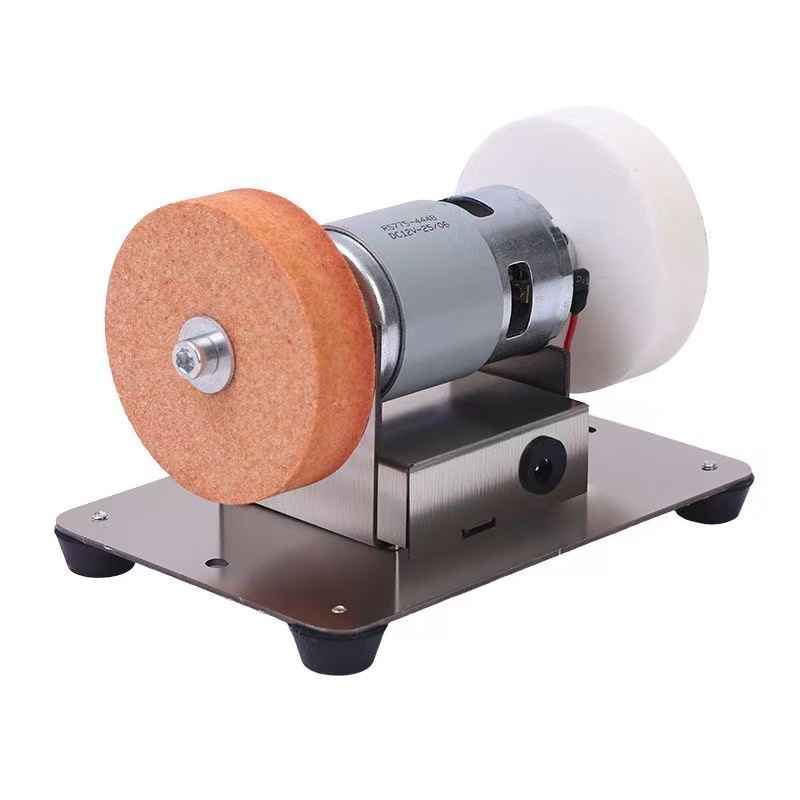 磨刀机小型砂轮机台式粗细双砂轮家用无极小型电动打磨抛光钻孔机