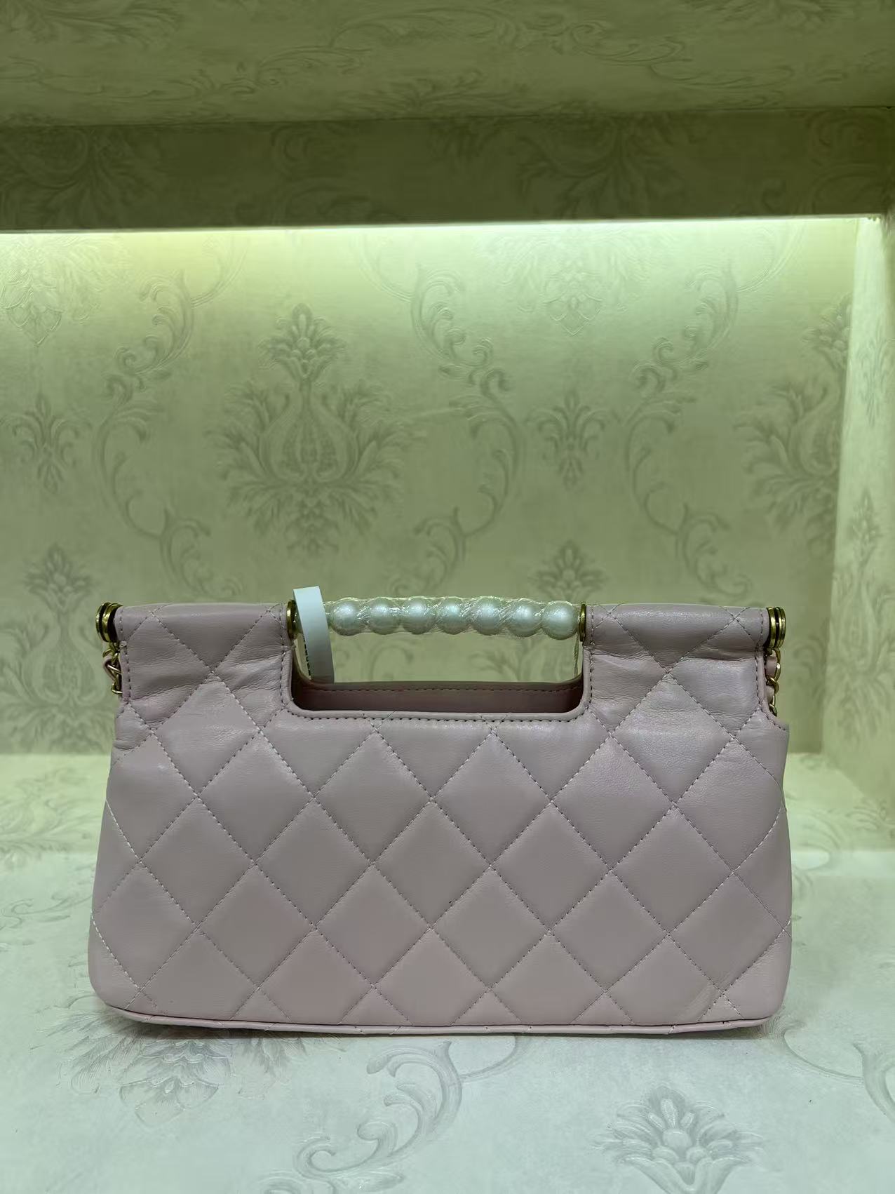 Laugh Queen手工打造真皮女士新款包 0564 粉色 串27cm