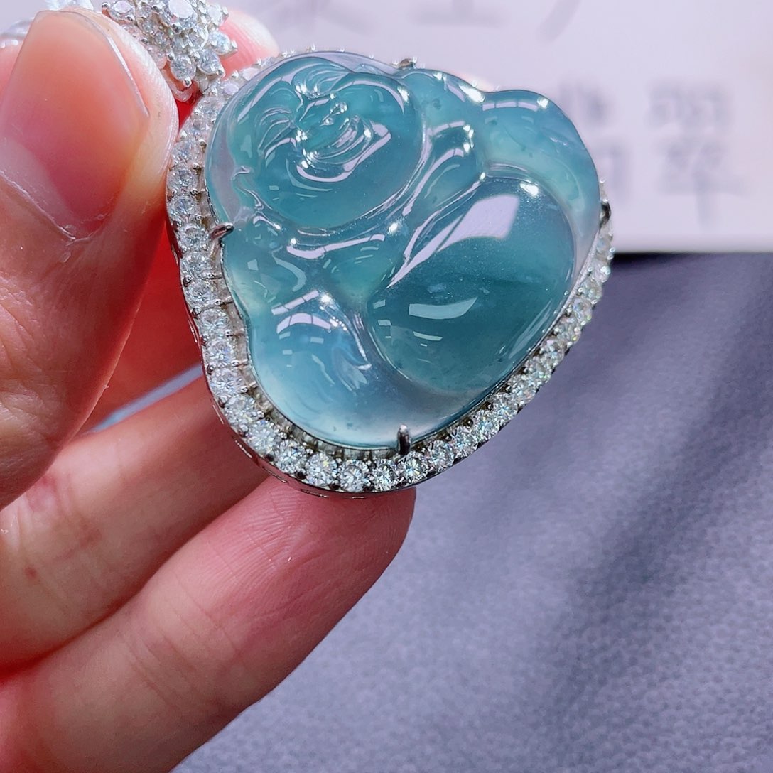 翡翠颈饰银S925镶嵌888888888